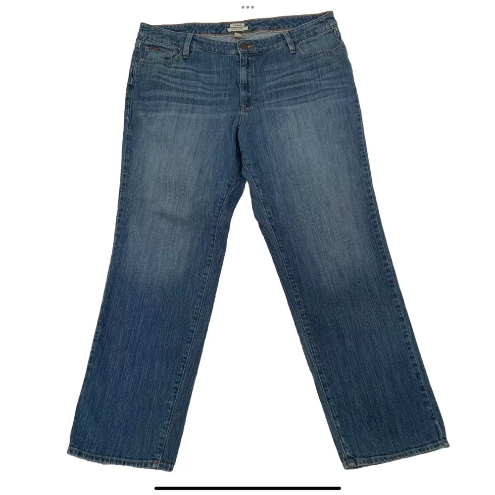 L.L. Bean Favorite Fit Straight Leg Jeans Medium Wash 18 Reg 38X29 Item 503143
